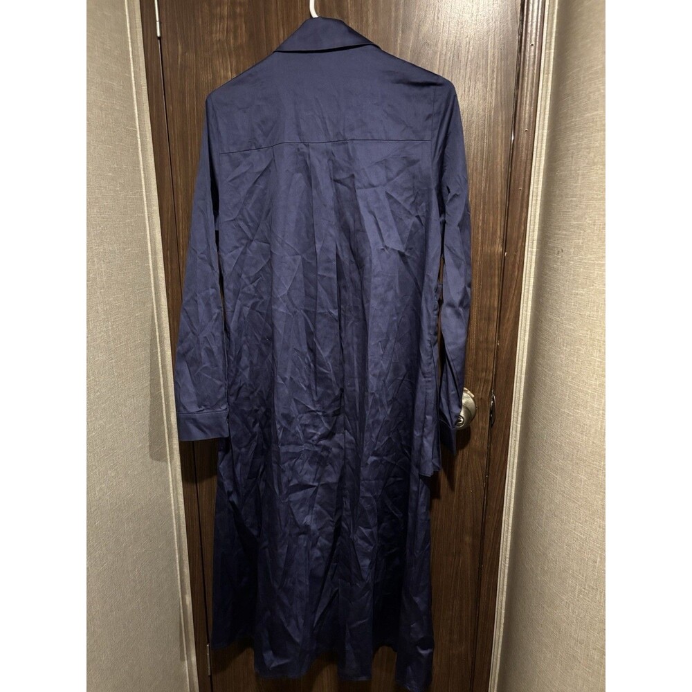 Bianco & Nero Pleated Accent Shirt Dress in Indigo, 40 (US Size 8) MSRP $278.00 - Picture 2 of 6
